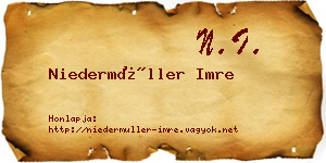 Niedermüller Imre névjegykártya