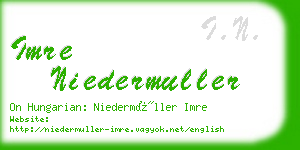 imre niedermuller business card